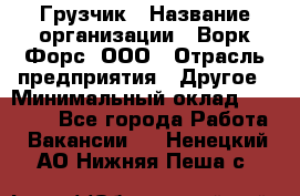 Грузчик › Название организации ­ Ворк Форс, ООО › Отрасль предприятия ­ Другое › Минимальный оклад ­ 24 000 - Все города Работа » Вакансии   . Ненецкий АО,Нижняя Пеша с.